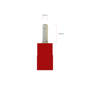 3.0mm Flat Blade Term. - Red (WT.49)